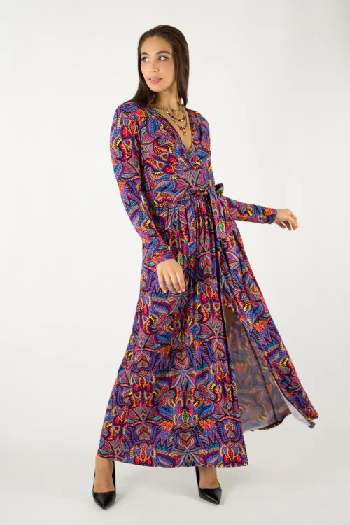 sukienka wizkozowa długa z rozporkiem kolekcja MEXICO violet marka VIPPI design (3).jpg