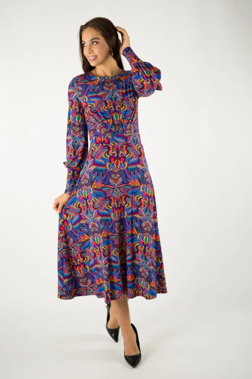 sukienka midi wiskozowa z bufkami kolekcja MEXICO violet marka VIPPI design 22 (1).jpg