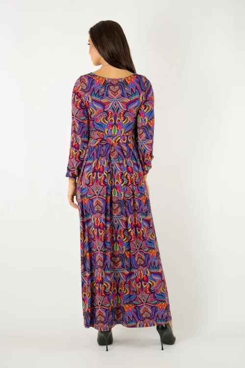 sukienka wiskozowa długa z zakładkami kolekcja MEXICO violet marka VIPPI design (1).jpg