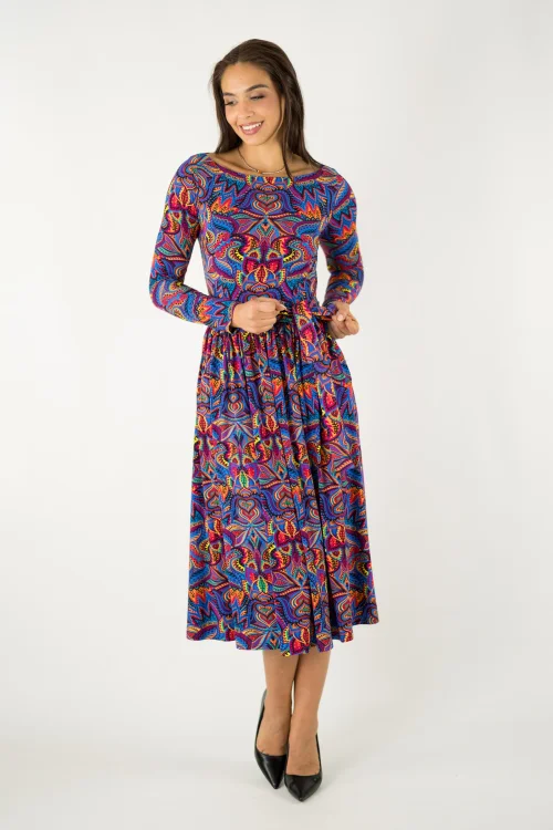 sukienka wiskozowa midi dekolt łodka kolekcja MEXICO violet marka VIPPI design (5).jpg