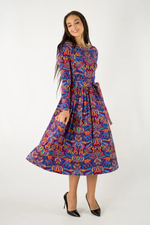 sukienka wiskozowa midi dekolt łodka kolekcja MEXICO violet marka VIPPI design (6).jpg