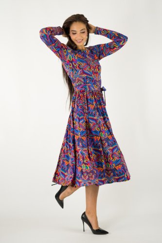 sukienka wiskozowa midi dekolt łodka kolekcja MEXICO violet marka VIPPI design (9).jpg