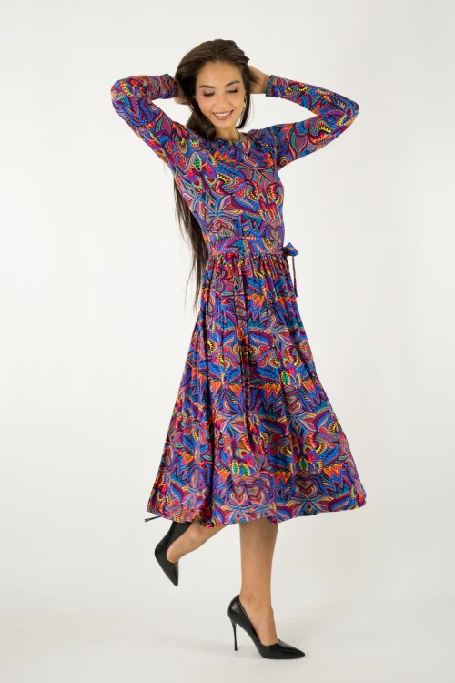 sukienka wiskozowa midi dekolt łodka kolekcja MEXICO violet marka VIPPI design (9).jpg