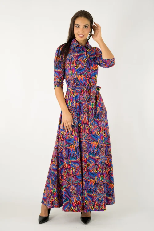 sukienka długa koszulowa kolekcja MEXICO violet marka VIPPI design (1).jpg