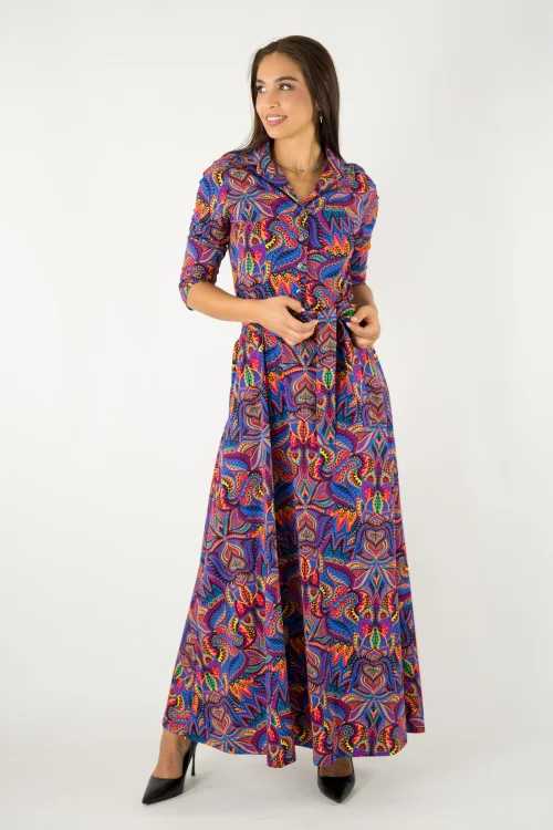 sukienka długa koszulowa kolekcja MEXICO violet marka VIPPI design (10).jpg