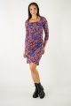 Sukienka mini z marszczeniami "MEXICO" violet  