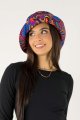 Kapelusz z szerokim rondem "MEXICO" violet  