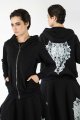 Bluza bomberka, rozpinana z kapturem AKHA "BLACK"  