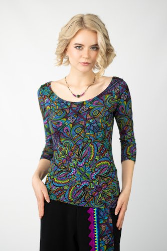 Bluzka wiskozowa z dużym dekoltem "MIST"