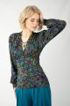 Bluzka wiskozowa z marszczeniami pod biustem i bufkami "MIST"  