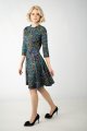 Sukienka mini rozkloszowana stójka "MIST"  
