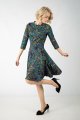 Sukienka mini rozkloszowana stójka "MIST"  