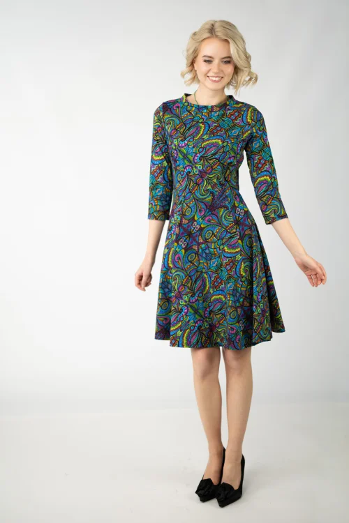 sukienka mini ze stójką rozkloszowana   kolekcja MIST marka VIPPI design (8).jpg
