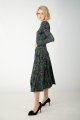 Sukienka wiskozowa midi dekolt łódka z koła "MIST"  