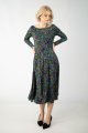 Sukienka wiskozowa midi dekolt łódka z koła "MIST"  