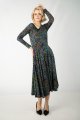 Sukienka wiskozowa midi dekolt łódka z koła "MIST"  