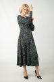 Sukienka wiskozowa midi z bufkami "MIST"  