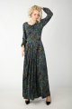 Sukienka wiskozowa maxi z zakładkami "MIST"  