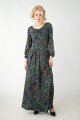 Sukienka wiskozowa maxi z zakładkami "MIST"  