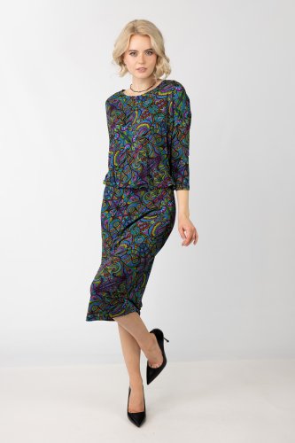 Sukienka wiskozowa midi ołówkowa "MIST"