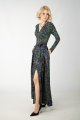 Sukienka wiskozowa maxi z rozporkiem "MIST"  