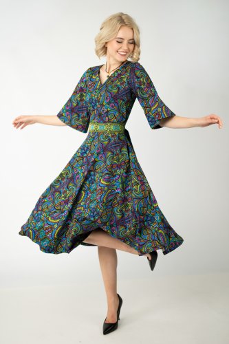 Sukienka midi wiązana z tyłu "MIST"