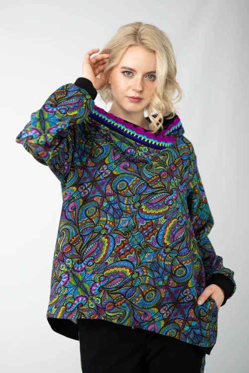 bluza luźna z kapturemi szydełkową koronką kieszenie  kolekcja MIST marka VIPPI design (10)+.jpg