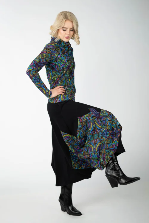bluza asymetryczna i spodnica czarna origami z aplikacjami kieszenie kolekcja MIST marka VIPPI design (3).jpg