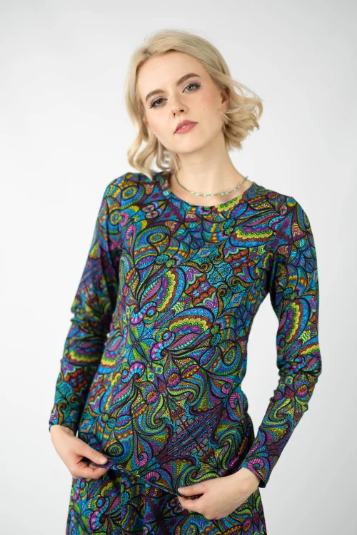 bluzka klasyczna kolorowa okrągły dekolt  kolekcja MIST marka VIPPI design (3).jpg