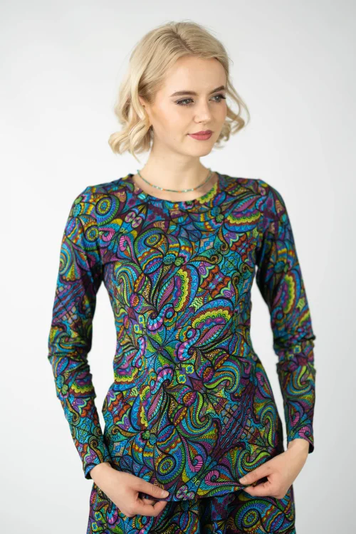 bluzka klasyczna kolorowa okrągły dekolt  kolekcja MIST marka VIPPI design (2).jpg