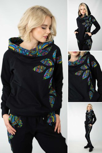 Bluza czarna z aplikacjami "MIST"