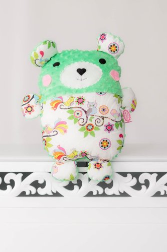 poducho przytulanka miś zielony ptaszki  marka VIPPI DESIGN (2).jpg