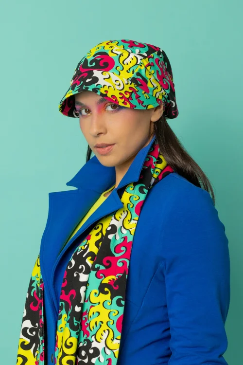 płaszcz origami chabrowy kolekcja CRAZY BASICczapka z dzszkiemi szalik kolekcja FLOW  marka VIPPI DESIGN   (4).jpg