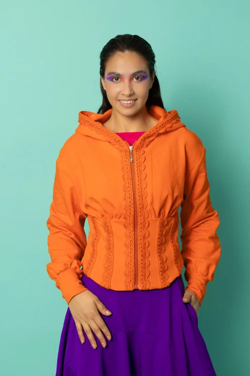 bluza gorsetowa pomarańzowa z szydełkowymi koronkami kolekcja KGart  marka VIPPI DESIGN (2).jpg