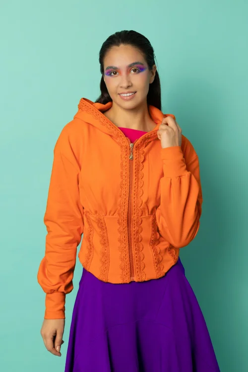 bluza gorsetowa pomarańzowa z szydełkowymi koronkami kolekcja KGart  marka VIPPI DESIGN (4).jpg