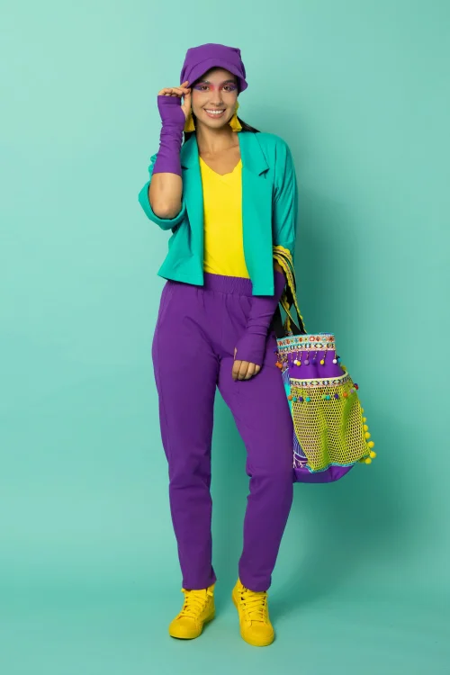 bluzka klasyczna krótki rękaw serek żołta mitenki długie jasny fiolet i żakiet luźny turkusczapka z daszkiem fiolet jasny kolekcja CRAZY BASIC torba handmade boho marka VIPPI DESIGN (7).jpg
