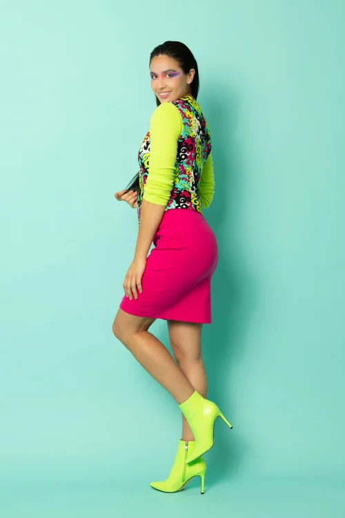 bluzka kamizelka kolekcja FLOW bluzka limonka prążek i spodnica mnini różowa kolekcja CRAZY BASIC marka-VIPPI-design.jpg