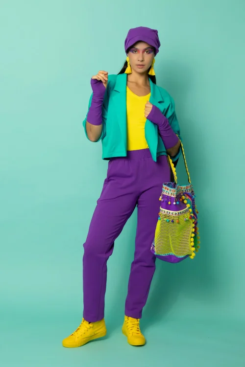 bluzka klasyczna krótki rękaw serek żołta mitenki długie jasny fiolet i żakiet luźny turkusczapka z daszkiem fiolet jasny kolekcja CRAZY BASIC torba handmade boho marka VIPPI DESIGN (6).jpg