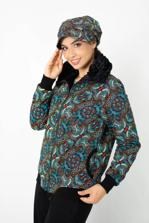czapka z daszkiem i bluza ocieplana z golfem kolekcja INDI blue marka VIPPI DESIGN  (4).jpg