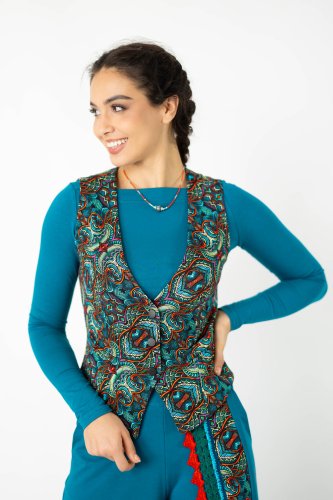 bluzka klasyczna petrolowa BASIC ikamizelka kolekcja INDI blue marka VIPPI DESIGN  (3).jpg