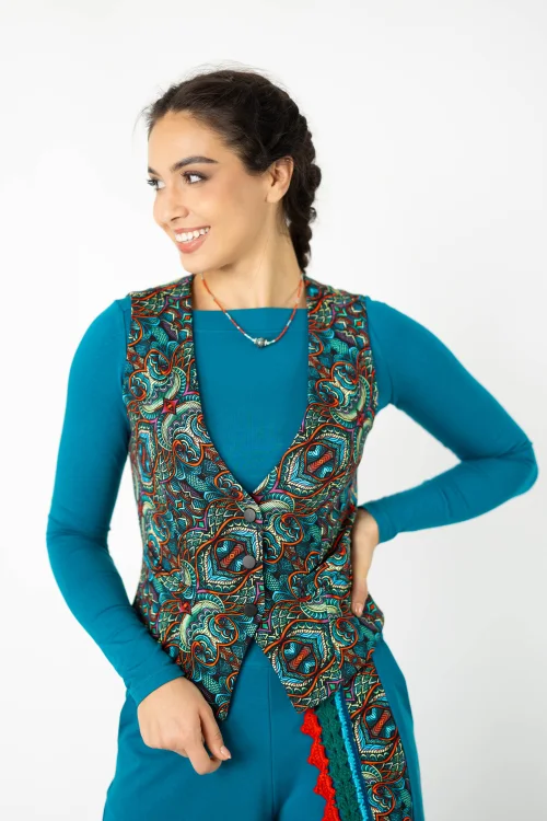 bluzka klasyczna petrolowa BASIC ikamizelka kolekcja INDI blue marka VIPPI DESIGN  (3).jpg
