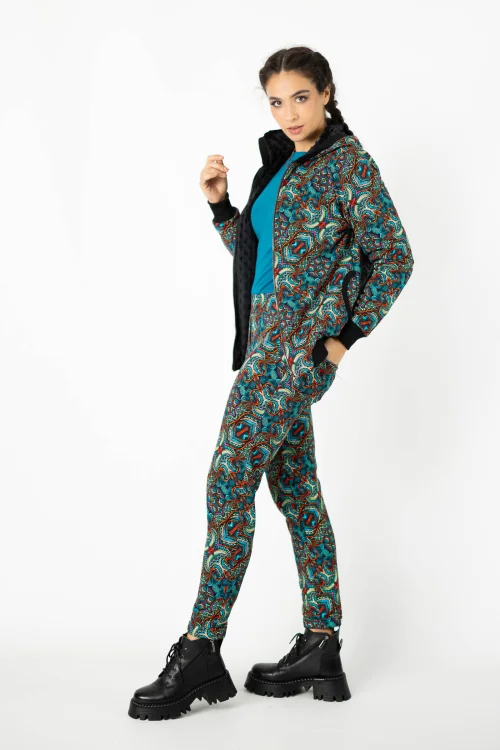 bluzka klasyczna petrolowa BASIC i spodnie z mankietami i bluza ocieplana z kapturem  kolekcja INDI blue marka VIPPI DESIGN  (2).jpg