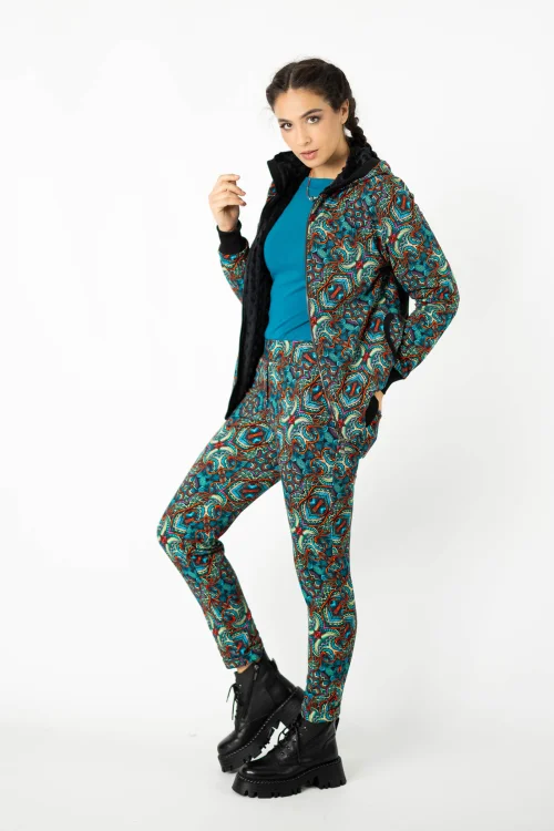 bluzka klasyczna petrolowa BASIC i spodnie z mankietami i bluza ocieplana z kapturem  kolekcja INDI blue marka VIPPI DESIGN  (3).jpg