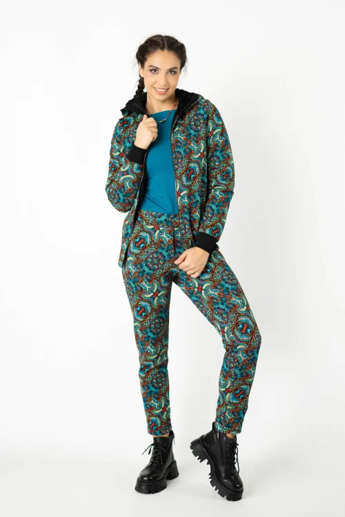 bluzka klasyczna petrolowa BASIC i spodnie z mankietami i bluza ocieplana z kapturem  kolekcja INDI blue marka VIPPI DESIGN  (4).jpg