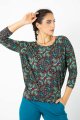 Bluzka wiskozowa trapezowa "INDI" blue  