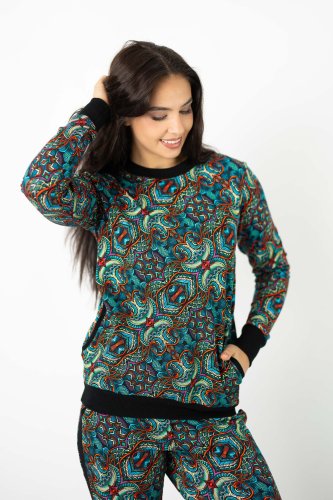 Bluza z kieszeniami nierozpinana "INDI" blue