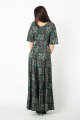 Sukienka wiskozowa maxi rozkloszowana "INDI" blue  