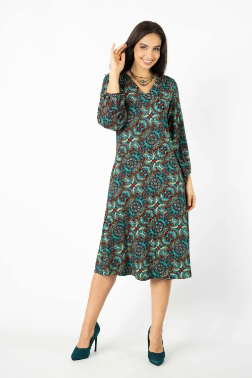 sukienka midi luźna z paskiem kolekcja INDI blue marka VIPPI DESIGN  (3).jpg