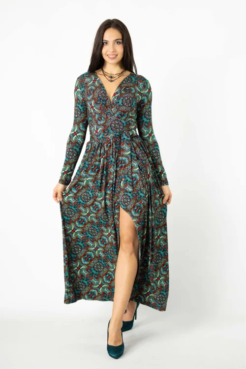sukienka wiskozowa dluga z rzoporkiem kolekcja INDI blue marka VIPPI DESIGN  (1).jpg