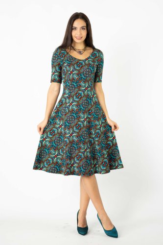 sukienka midi rozkloszowana krótki rękaw kolekcja INDI blue marka VIPPI DESIGN (2).jpg